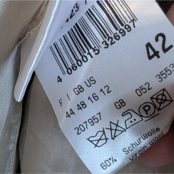 GIL BRET Soft Virgin Wool Long Button Down Trench Pea Coat size 12 - Picture 6 of 8